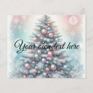 Typografie Name Weihnachtsbaumflora Aquarell