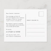 Typografie nimmt den Weg für Senatoren Postkarte (Rückseite)