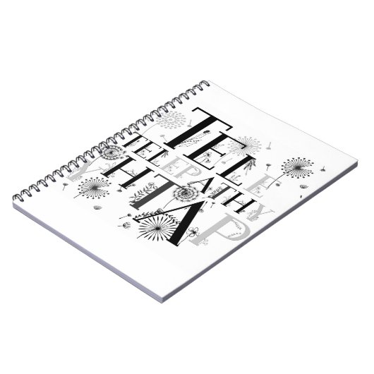 Typografie Notizblock (Linke Seite)