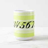 Typografie Numbered Designer Kaffee Tasse (Mittel)