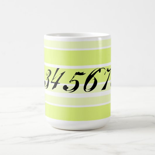 Typografie Numbered Designer Kaffee Tasse (Mittel)