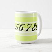 Typografie Numbered Designer Kaffee Tasse (VorderseiteRechts)