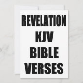 Typografie "Offenbarung KJV Bibelversen" Einladung (Vorderseite)