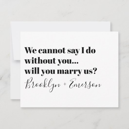 Typografie-Offizieller Vorschlag heiraten uns Einladung (Vorderseite)