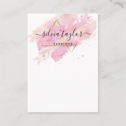 Typografie Ohrringe zeigen Inhaber Juwelengeschäft Visitenkarte (Vorderseite)