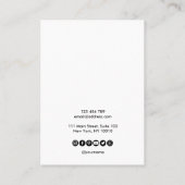 Typografie Ohrringe zeigen Inhaber Juwelengeschäft Visitenkarte (Rückseite)