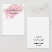 Typografie Ohrringe zeigen Inhaber Juwelengeschäft Visitenkarte (Vorne/Hinten)