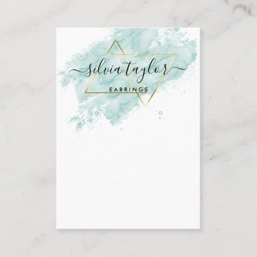 Typografie Ohrringe zeigen Inhaber Juwelengeschäft Visitenkarte (Vorderseite)