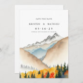 Typografie Online Mountain Save The Date (Vorne/Hinten)