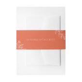 Typografie Orange Floral Wedding Invite Bly Band (Vorderseite Beispiel)