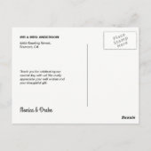 Typografie Overlay Wedding Couple Foto Vielen Dank Postkarte (Rückseite)