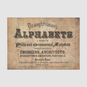 Typografie-Papiertücher für Decoupage Möbel Seidenpapier
