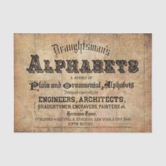 Typografie-Papiertücher für Decoupage Möbel Seidenpapier