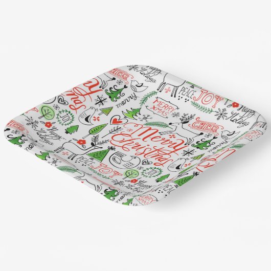 Typografie Pappteller (Gewinkelt)