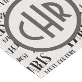 Typografie | Paris | Parfum Kurzer Tischläufer (Ecke)