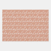 Typografie Pastell Holiday Wrapping Paper Geschenkpapier Set (Vorderseite 3)