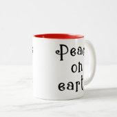 Typografie Peach auf der Earth Red Coffee Tasse (VorderseiteRechts)