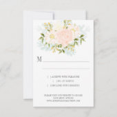 Typografie Peach-Rose Vertikale Rahmen-UAWG RSVP Karte (Rückseite)