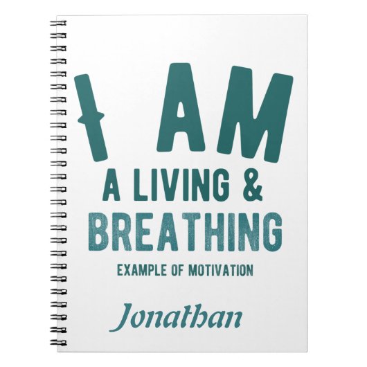 Typografie Personalisiert-Notebook Notizblock (Vorderseite)