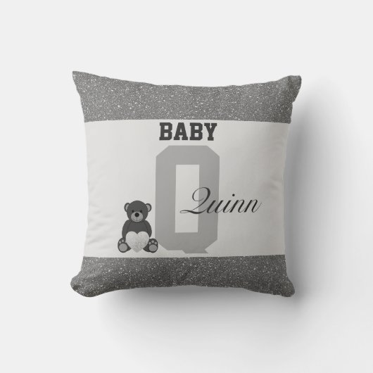 Typografie-personalisierte Kissen (Vorderseite)