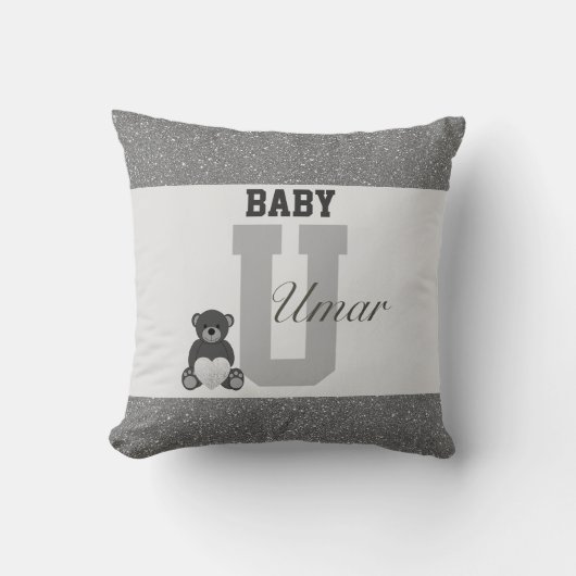 Typografie-personalisierte Kissen (Vorderseite)