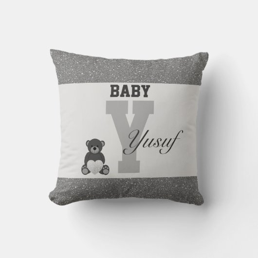 Typografie-personalisierte Kissen (Vorderseite)