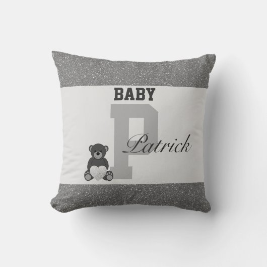 Typografie-personalisierte Kissen (Vorderseite)