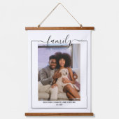 Typografie personalisierter Fotos Wandteppich Mit Holzrahmen (Vorderseite)