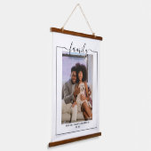 Typografie personalisierter Fotos Wandteppich Mit Holzrahmen (Gewinkelt)