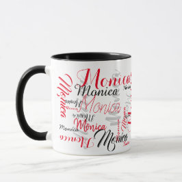 Typografie personalisierter schwarzer Schriftzeich Tasse