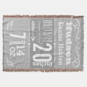 Typografie Pfeile Geburtsstaten Grau Geburtsakte Decke