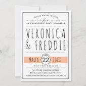 Typografie Pfirsichfest Einladung (Vorderseite)