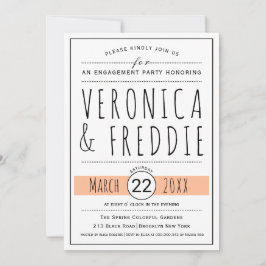 Typografie Pfirsichfest Einladung