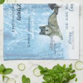 Typografie phantastischer Wölfe | PERSONALISIERT Handtuch (Gefaltet)