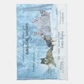 Typografie phantastischer Wölfe | PERSONALISIERT Handtuch (Vertikal)