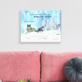 Typografie phantastischer Wölfe | PERSONALISIERT Leinwanddruck (Insitu (Wohnzimmer))