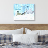 Typografie phantastischer Wölfe | PERSONALISIERT Leinwanddruck (Insitu (Schlafzimmer))