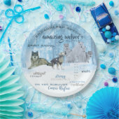 Typografie phantastischer Wölfe | PERSONALISIERT Pappteller (Party)