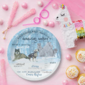 Typografie phantastischer Wölfe | PERSONALISIERT Pappteller (Party)