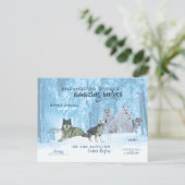 Typografie phantastischer Wölfe | PERSONALISIERT Postkarte (Stehend Vorderseite)