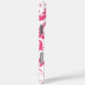 Typografie Pink Damast Ihr Name oder Zitat Case-Mate iPhone Hülle (Rückseite / Rechts)