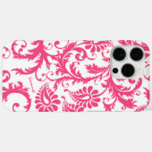 Typografie Pink Damast Ihr Name oder Zitat Case-Mate iPhone Hülle (Rückseite (Horizontal))