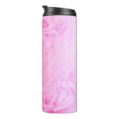 Typografie Pink Minimalistisch Modern Simple Monog Thermosbecher (Nach rechts gedreht)