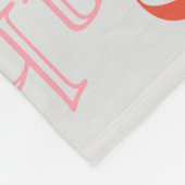 Typografie Pink Names Gray Fleecedecke (Ecke)