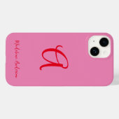 Typografie PInk Red Modern Feminine Case-Mate iPhone Hülle (Rückseite (Horizontal))