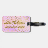 Typografie Pink und Gold Gepäckanhänger (Rückseite horizontal)