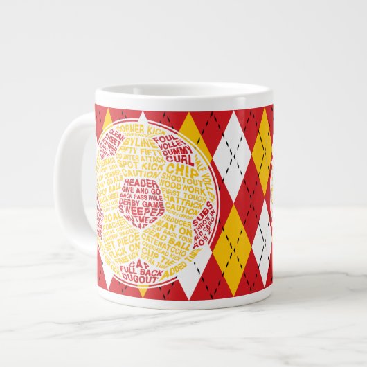 Typografie-Pokal Jumbo-Tasse (Vorderseite Links)