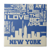 Typografie-Poster in New York Fliese (Vorderseite)