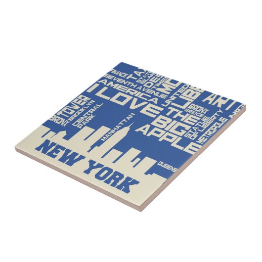 Typografie-Poster in New York Fliese (Seite)