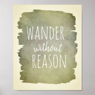 Typografie-Poster-Wander ohne Grund Poster